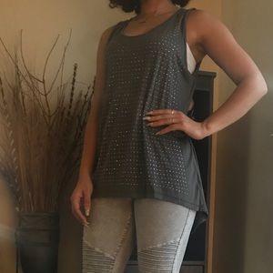 Blouse with silver studs